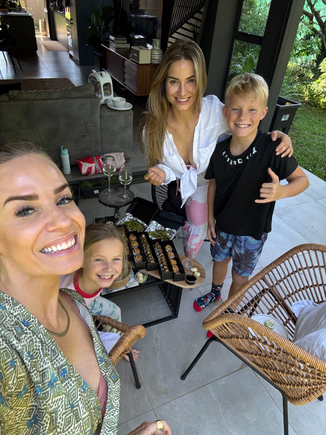 Family lunch at home