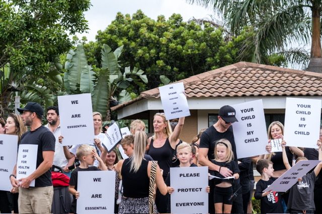 Rise Up for Healthcare protest