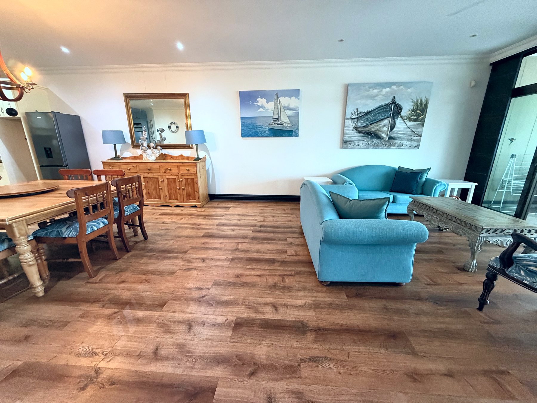 Lounge seating beside the dining area