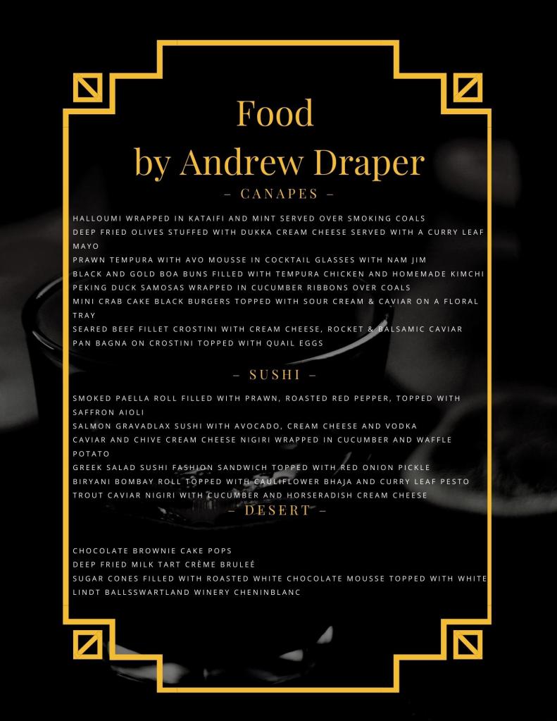 Menu Food by Andrew Draper